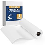 Breitformat-Papierrolle, 91,4 x 45,7 m, Plotterpapier mit 5,1 cm Kern für CAD- und Tintenstrahldruck, Premium-Bond-Papier für Ingenieurbau, Architektur und Karten (1 Rolle)