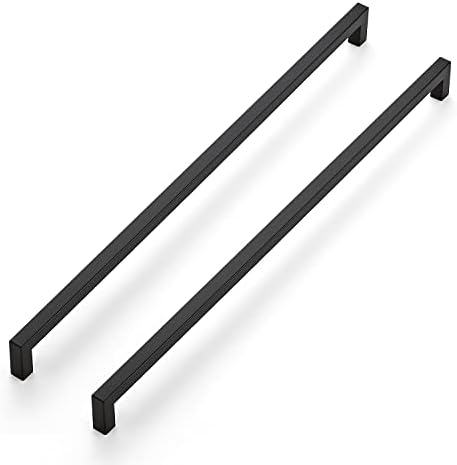 Ravinte 20 Pack 18 Inch Kitchen Square Cabinet Handles Matte Black Cabinet Pulls Black Drawer Pulls Kitchen Cabinet Hardware Kitchen Handles