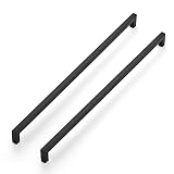 Ravinte 3 Pack Black Matte Cabinet Pulls and Handles - 18 Inch Square, Drawer Pulls, Kitchen Cabinet Hardware