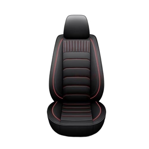 Housse de siège auto en cuir PU noir et rouge pour BMW Série 3 Berline et Break 5 places