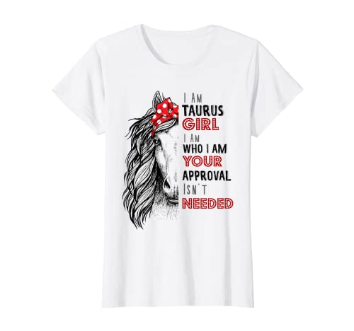 Horse Lover I Am Taurus Girl Zodiac Mars ou Avril Rider T-Shirt