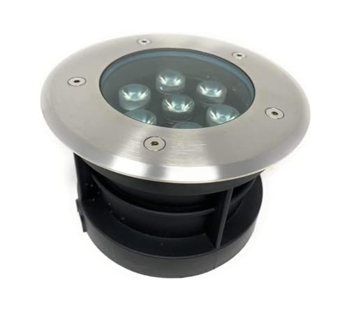 damastoreitalia Universo Faretto LED Calpestabile da Esterno IP67 con Controcassa – 7W Luce Fredda 6500K – Incasso a Terra Segnapassi per Ingressi, Parcheggi, Percorsi (7W - Luce fredda 6500K)