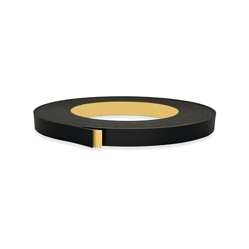 Image of Black PVC 5 /8 inch x 25 ft Edge Banding Tape Peel Stick Adhesive Veneer Edging Trim Wood Laminate Cabinet Furniture Plywood Formica Shelf Countertop Table Repair Strip Band Roll