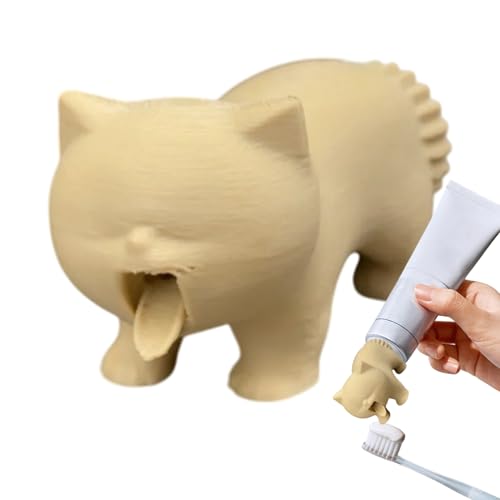 usefulbeauty Dispensador de pasta de dientes para gatos – Dispensador de pasta de dientes antiregurgitación para gatos – Toppers lindos para tubo de baño para casa