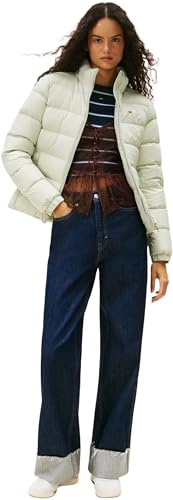 Tommy Jeans Damen Pufferjacke Basic Hooded Down Jacket mit Kapuze, Grün (Misty Sage), S – Ansicht 4