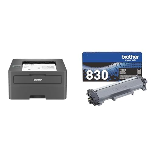 Image of Brother HLL2405W Printer and TN830 Standard Yield Toner