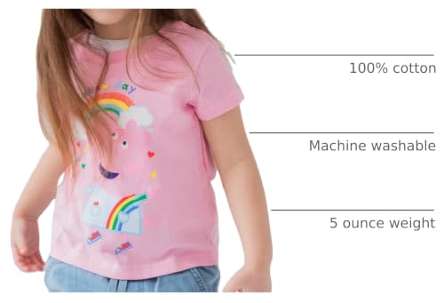 Image of Peppa Pig Girls' Glitter 2-Pack T-Shirts Toddler to Big Kid