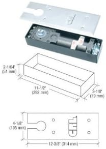 CRL Medium Duty 180 Degree No Hold Open Narrow Width Floor Mounted Closer - CRL8462