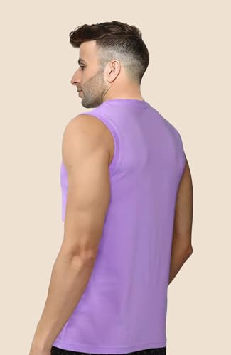 Image of Men's Sleeveless T-Shirt - 100% Pure Cotton, Nature Print - Comfortable Breathable Gym Tank Top