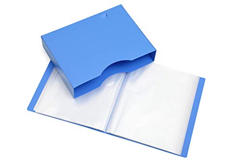 Arpan - Porte-documents avec 150 pochettes, 300 pages, bleu, format A4 Cover