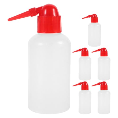 TOPPERFUN 6Pcs 250Ml Lab Wash Bottles with Scale Plastic Squeeze Safety Rinse Bottles for Plant Watering and Lash Rinse with Narrow Spout for Industrial Use