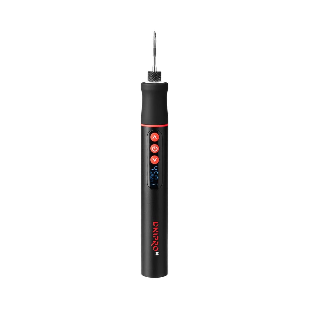 Saldatore senza fili 3,6V, Riscaldamento Rapido 30s, Display Digitale 200–450°C, Luce LED, USB-C, 18W, per Elettronica e Riparazioni di Precisione. CSI-36