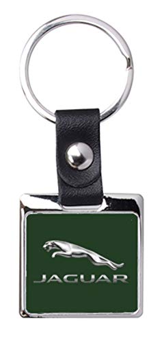 Porte-clés Acier/Simili Cuir So Chic - Jaguar (English Green)