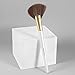 ENZO KEN Angled Fan Brush for Makeup, Thick Fluffy Blush Brush for Cheeks, Sculpt and Contour Bronzer Brush - White, 169L