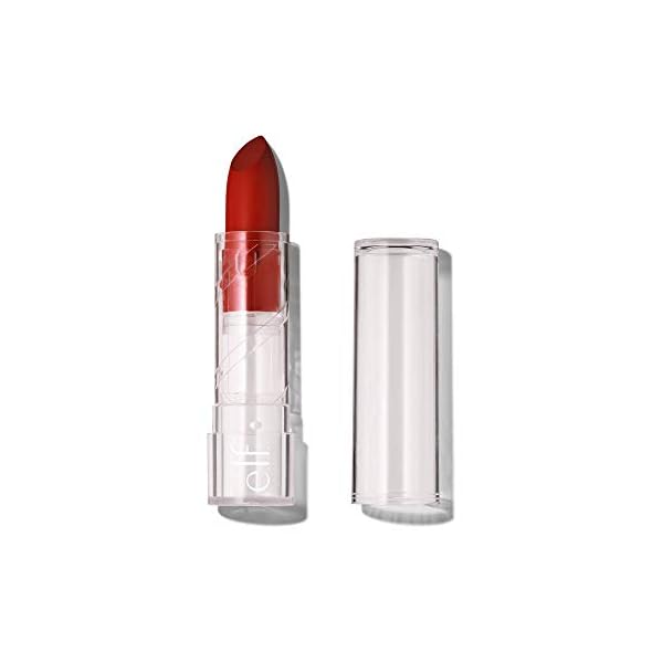 e.l.f. Cosmetics SRSLY Satin Lipstick, Nourishing & Moisturizing Formula, Infused with Jojoba Oil & Macadamia Seed Oil, Cherry