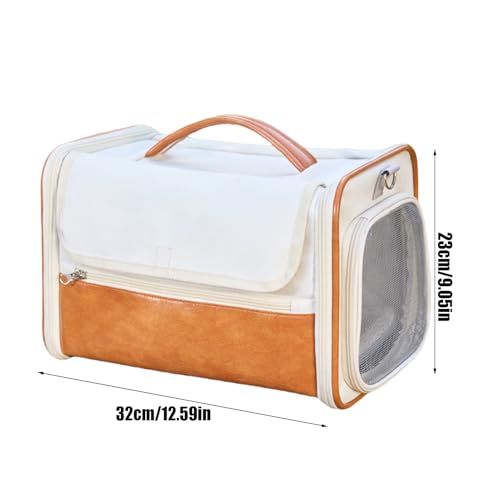 Transportín para gatos con malla transpirable y estuche de viaje para cachorros 7