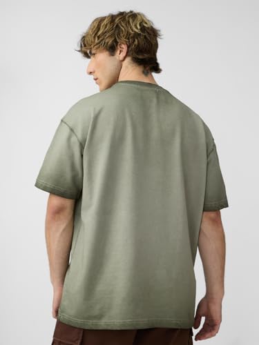 Image of The Souled Store Mr. Soul Men and Boys Short Sleeve Round Neck Purple Graphic Printed Cotton Oversized T-Shirts