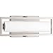 Progress Lighting Frame Collection 12" Etched White Glass Modern Bath Vanity Light Brushed Nickel