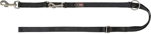 TRIXIE Premium guinzaglio Regolabile, Medium/Large, 2 m x 20 mm, Nero