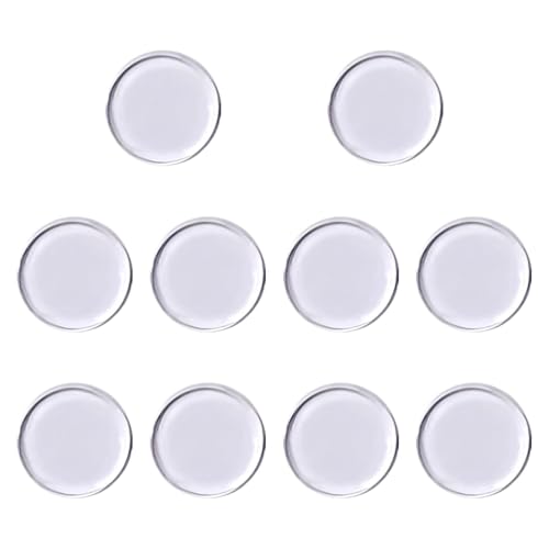 TISHITA ビリヤードキューチップパッド 10個 ビリヤードアクセサリー修理部品 プールキューアクセサリー 0.43インチ 交換用 ゲームルーム用, クリア