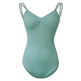 ROYAL SMEELA Maillot de Ballet para Mujer - Body del Danza con Tirantes - Traje y Baile Adulto - Elegante Leotardo sin Espalda Bailarina