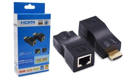 Image of NEXSA HDMI Extender Over Cat5e Cat6 RJ45 Network Cable Repeater