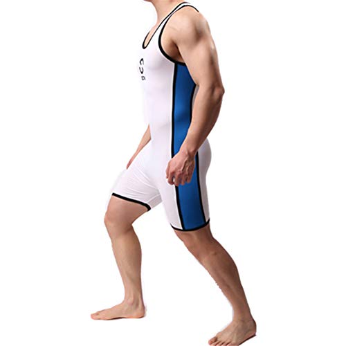 CSMARTE, Body da uomo con bretelle, da wrestling o...