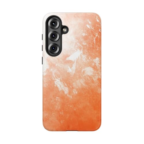 Coque rigide brillante Samsung S25 Plus orange抗刮 coque fine glossy