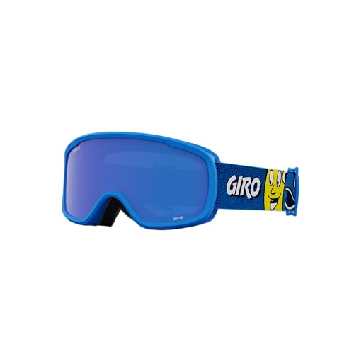 Image of Giro Launch Combo Pack Ski Helmet - Snowboarding Helmet with Matching Goggles Matte Black Party Blocks /Buster Blue Faces Cobalt S (52-55.5cm)