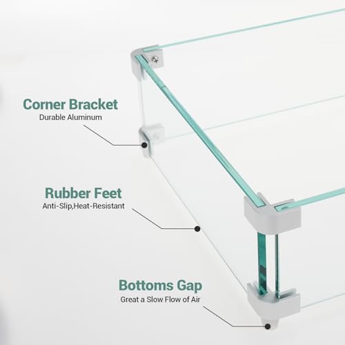 Fire Pit Wind Guard, 29 x 13 x 4.5Inch Glass Wind Guard, Rectangular Glass Shield, 0.3" Thick Fire Table, Clear Tempered Glass Flame Guard, Fire Pit Glass Wind Guard