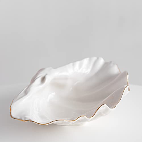 Pevfeciy Fruit Bowls Ceramic Fruit Bowl, Creative Fruit Baskets Decorative Bowls Porcelain Fruit Plate Bowl Shape, Fruit Etagere for Fruit Snack Cake Sweets Little Things Decoration,L