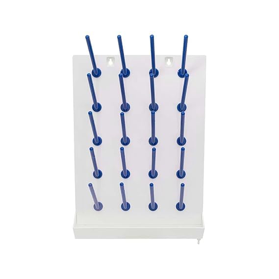 Spector Litt Polypropylene Laboratory Draining Rack – Drying Rack for Glassware | Chemical-Resistant Pegboard for Lab Use| 20 Pegs-image-21