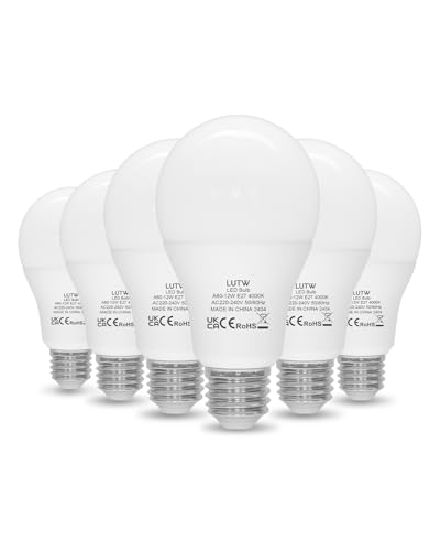 LUTW E27 Screw Bulb, Neutral White 4000K, 12W E27 LED Bulb Equivalent to 100 Watts Incandescent Bulb