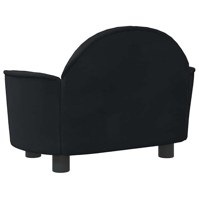Foto 6 de 6 de vidaXL Cama para Perros de Terciopelo Negra 66x40x45 cm