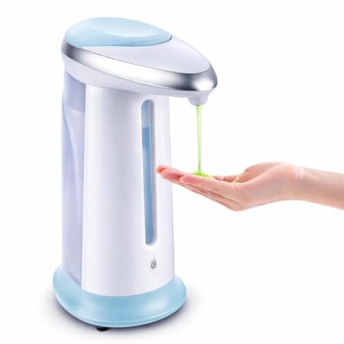 Image of Automatic Soap Dispenser for Bathroom & Kitchen, Infrared Sensor Touchless Liquid Soap Dispenser, Leakproof Hands-Free Soap Pump with Easy Refill Transparent Tank for Home, Office & Hotel(A1)