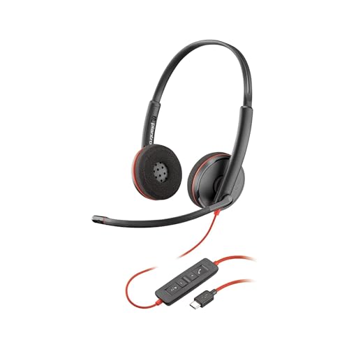 Ya en mundofriki.es: Auricular Poly Blackwire 3220 con cable - Micrófono con cancelación de ruido - Diseño estéreo - Conexión a PC/Mac mediante USB-C o USB-A - Funciona con Teams y Zoom