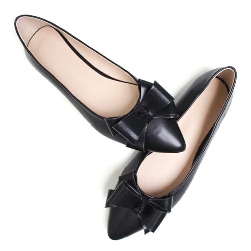 Image of SAILING LU Women's Bow-Knot Pointed Toe Ballet Flats
