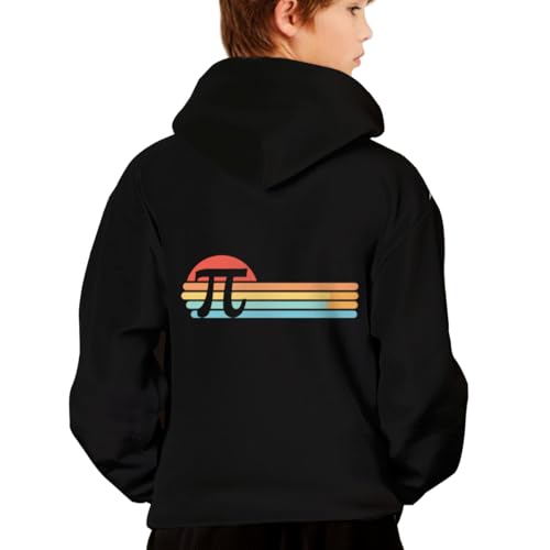 Vintage Retro Happy Pi Day Funny Math Geeks Gift Hoodies for Teen Girls Boys Lightweight Kangaroo Pocket Sweatshirt2