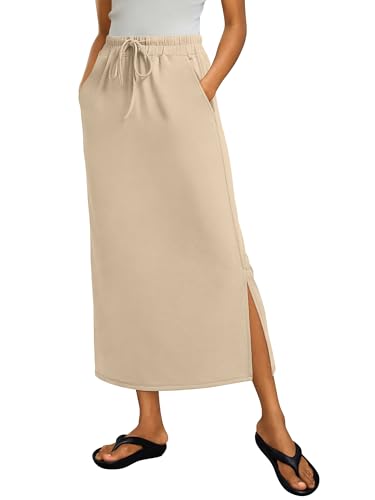 Image of ANRABESS Casual Maxi Skirts for Women, High Waist, Summer, Drawstring, Ideal for Daily Wear, Office & Weekend Outings 2026
