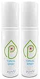 PUREFY Topical Spray (4oz, 2pk) Soothing Face & Body Skin Spray, Purefypro Dermal HOCL Technology, Natural Skincare Support Redness, Irritations, Eyelid Eyelash Bumps, Dry Skin, Athletic Itch