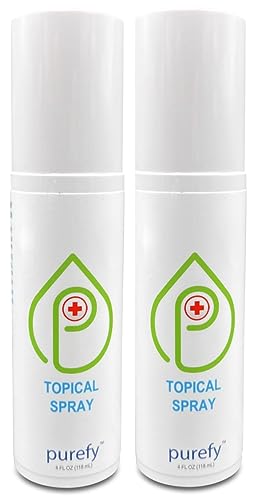 PUREFY Topical Spray (4oz, 2pk) Soothing Face & Body Skin Spray, Purefypro Dermal HOCL Technology, Natural Skincare Support Redness, Irritations, Eyelid Eyelash Bumps, Dry Skin, Athletic Itch