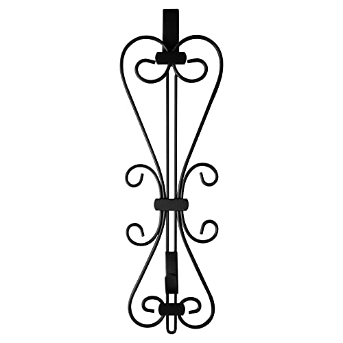 Nxtop Wreath Hanger For Front Door, Christmas Decoration Metal Over The Door Hook, Antique Scroll Design 17 Inches #TOP10