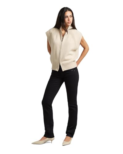 Jean G-Star Midge Saddle straight noir en denim stretch durable