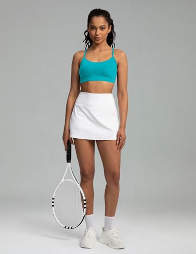 Image of Colorfulkoala Women's Dreamlux Y Back Sports Bra Low Impact Padded Workout Top with Built in Bra A-C Cups