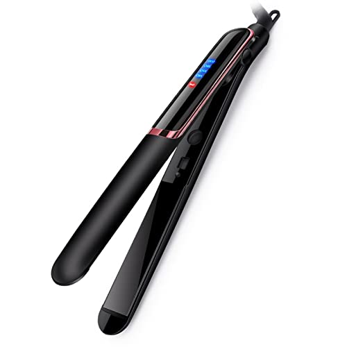 Plancha para el cabello y rizador 2 en 1 Semme, con placas de cerámica y tecnología PTC, calentamiento rápido en 10 segundos, herramienta de peinado profesional para mujeres, uso en casa o dormitorio, fabricada en aleación y plástico miniatura 1