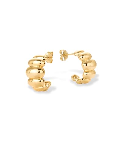 PAVOI 14K Yellow Gold Plated Bold Statement Hoop...