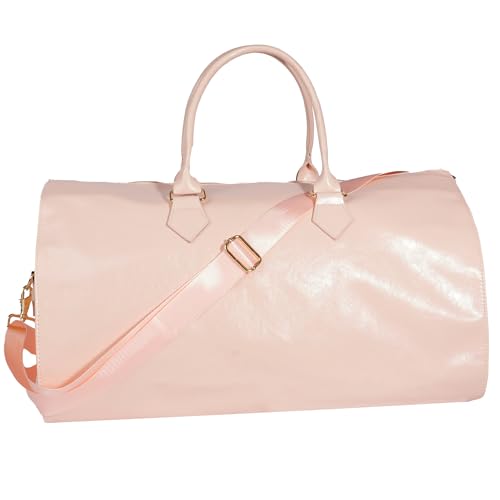 Kalawen Borsa appendiabiti in pelle borsa abiti da viaggio regalo per uomini donne business rosa