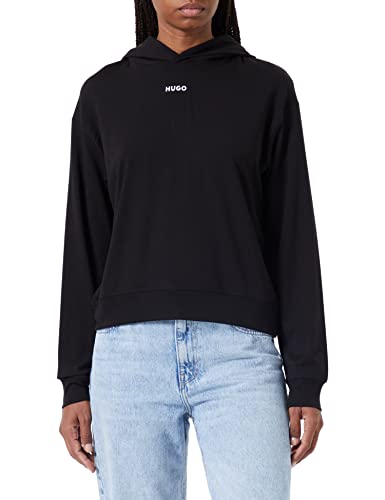 HUGO Sudadera con Capucha para Mujer, Negro1, M
