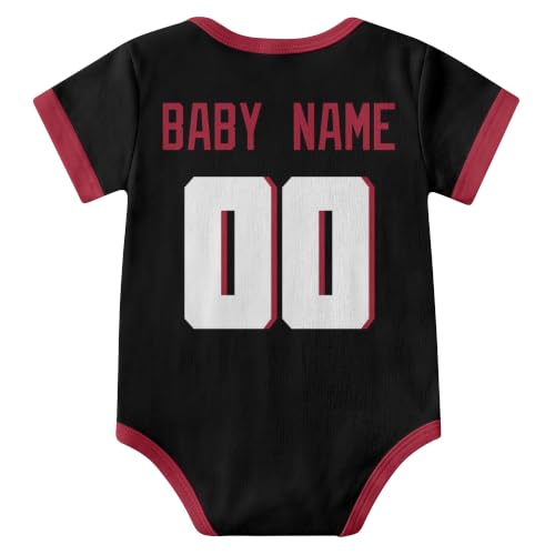 Image of KREDE Baby Clothes Custom Short Sleeves for Baby Boy Gifts | Custom Bodysuit with Number Name Gifts for Baby