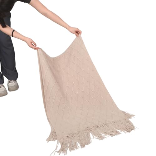 Camino de cama beige con flecos de estilo bohemio ULTECHNOVO 5